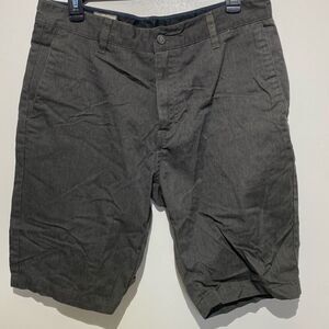 Volcom Men's Gray Solid Vmonty Casual Flat Front Shorts Size 32